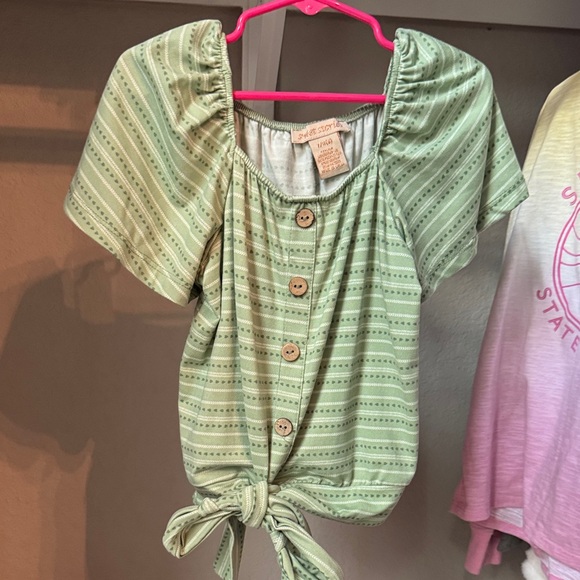 sweet stories Other - Stylish Green Kids Blouse with Button Accents